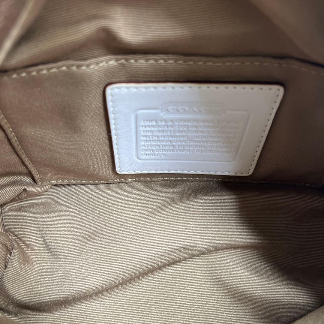 美品 COACH コーチ パッチワーク ミニバッグ バニティポーチ