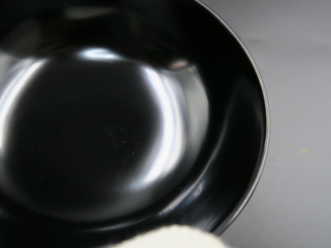 【輪島塗】雲松竹梅蒔絵 吸物椀 黒塗 五客揃 布着請負 天然木 共箱 美術漆器