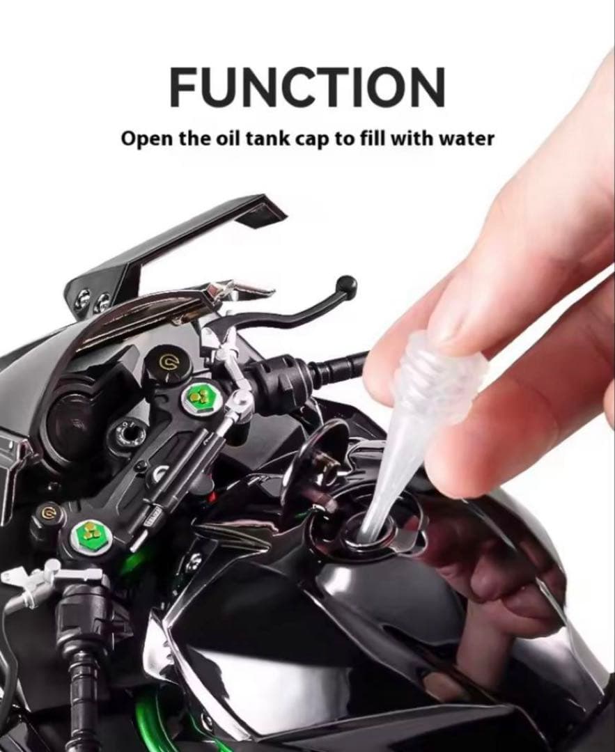 1/6 新品 Kawasaki Ninja H2R 合金モデル 音光ミスト付 - メルカリ