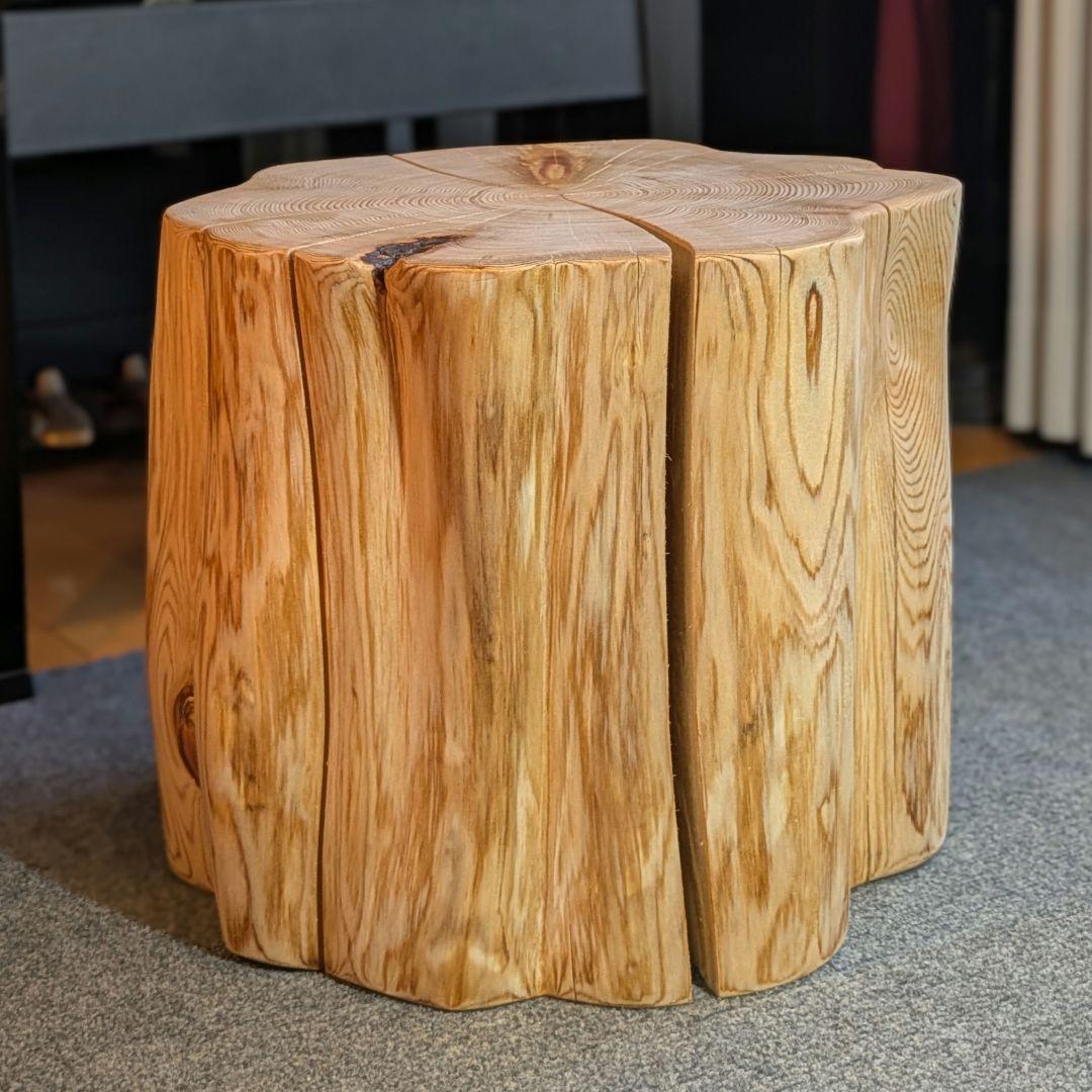 天然ヒバ　切り株　丸太　椅子　テーブル　高さ約33㎝