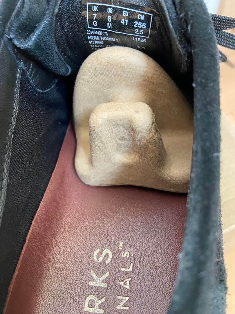 CLARKS ORIGINALS GORE-TEX ブラックワラビーUK７