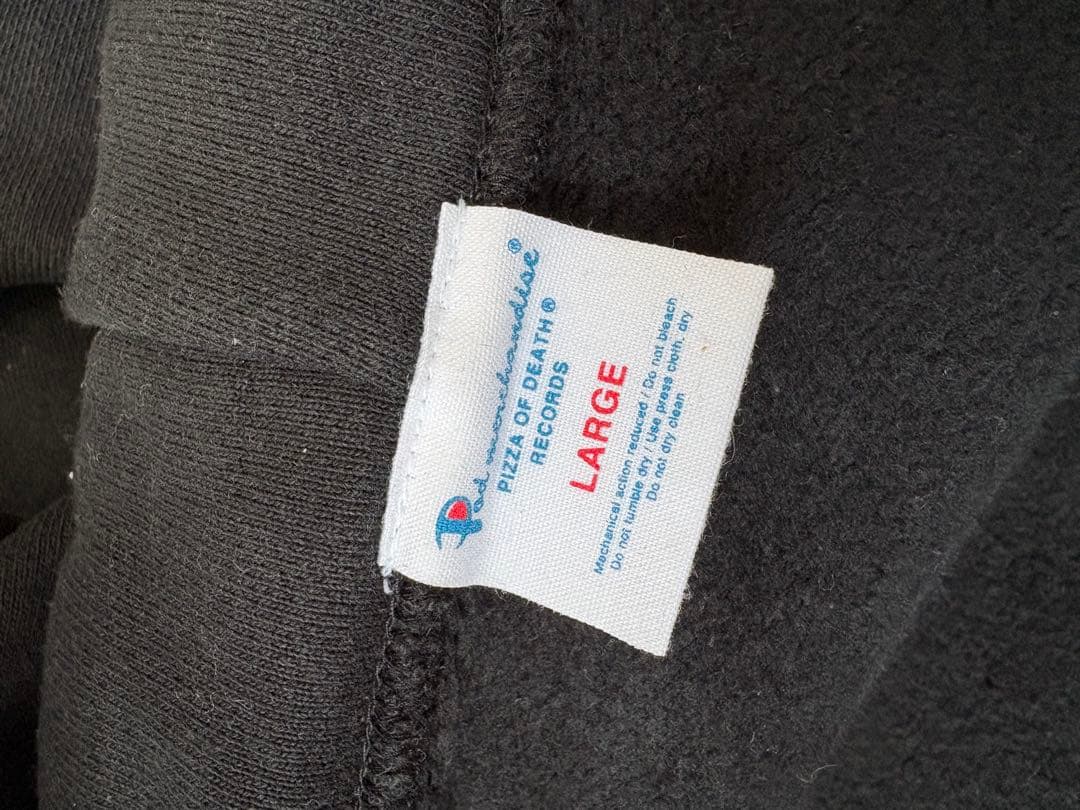 PIZZA OF DEATH ブラック　フルジップパーカー