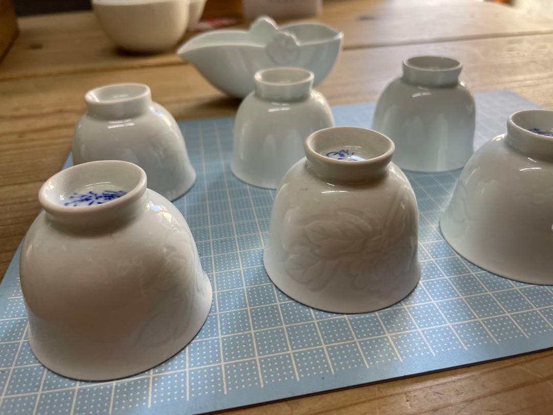 樋渡陶六 煎茶器【m1125 骨董品 茶道具 有田 白磁 茶道 茶器 レトロ 】