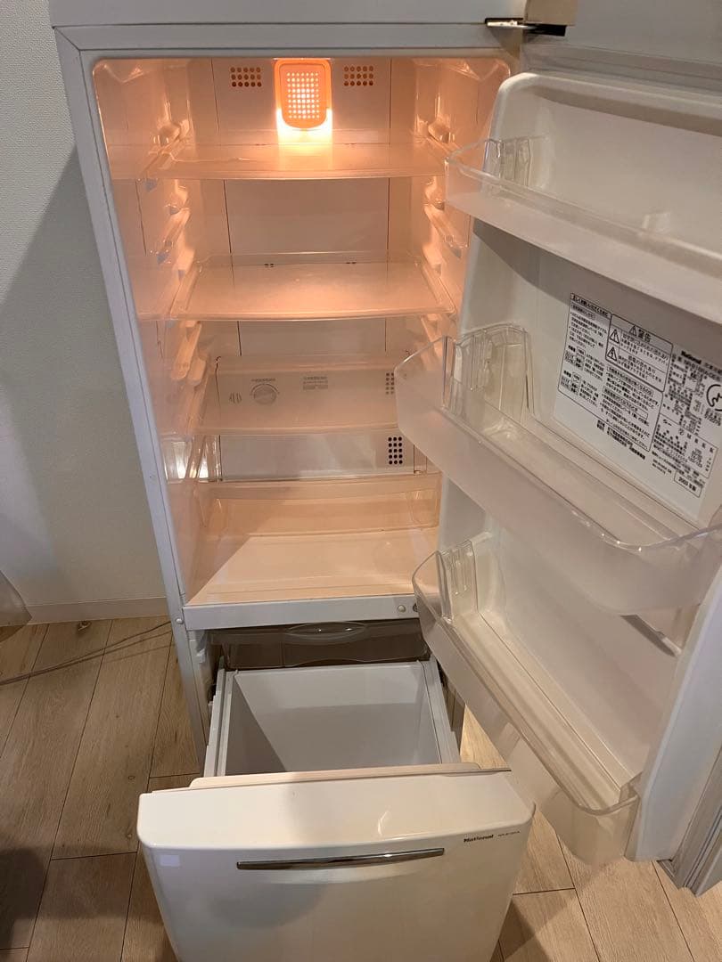 ナショナル　レトロスタイル ホワイト冷蔵庫