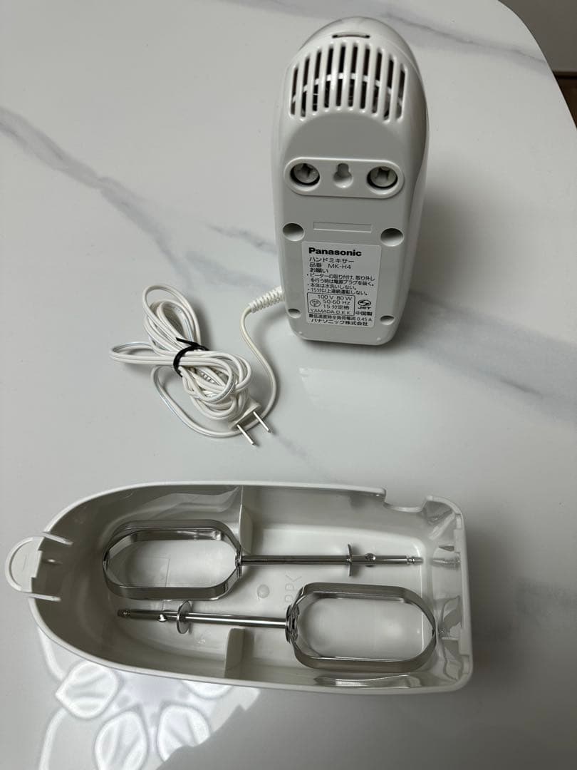 美品】Panasonic ハンドミキサーMK-H4ホワイト泡立て器 - メルカリ