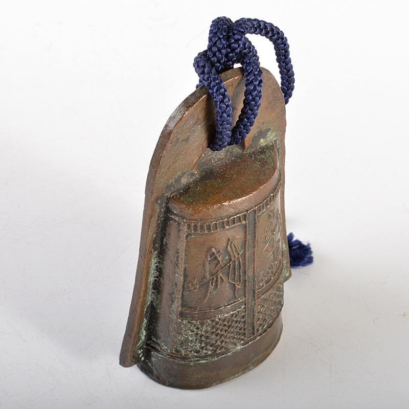 高岡銅器　古賀忠雄　鋳銅　卓鈴　置物　共箱　N　5946