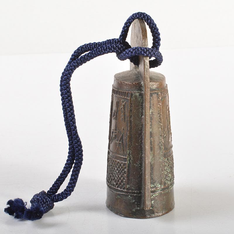 高岡銅器　古賀忠雄　鋳銅　卓鈴　置物　共箱　N　5946