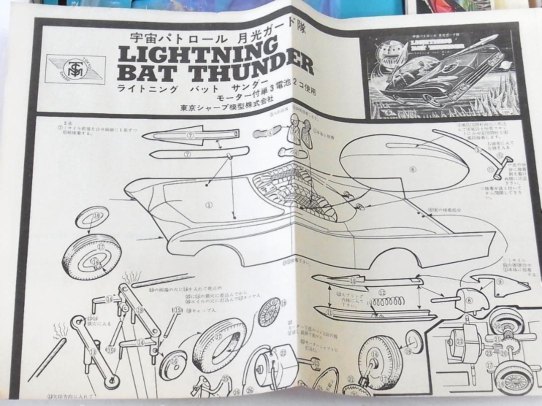 東京シャープ 宇宙パトロールガード隊 ライトニング バット サンダー プラモデル