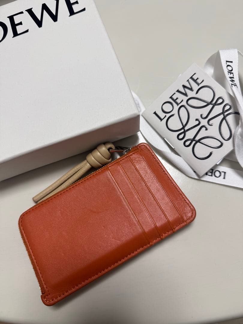 LOEWE オレンジレザーケース　カードケース