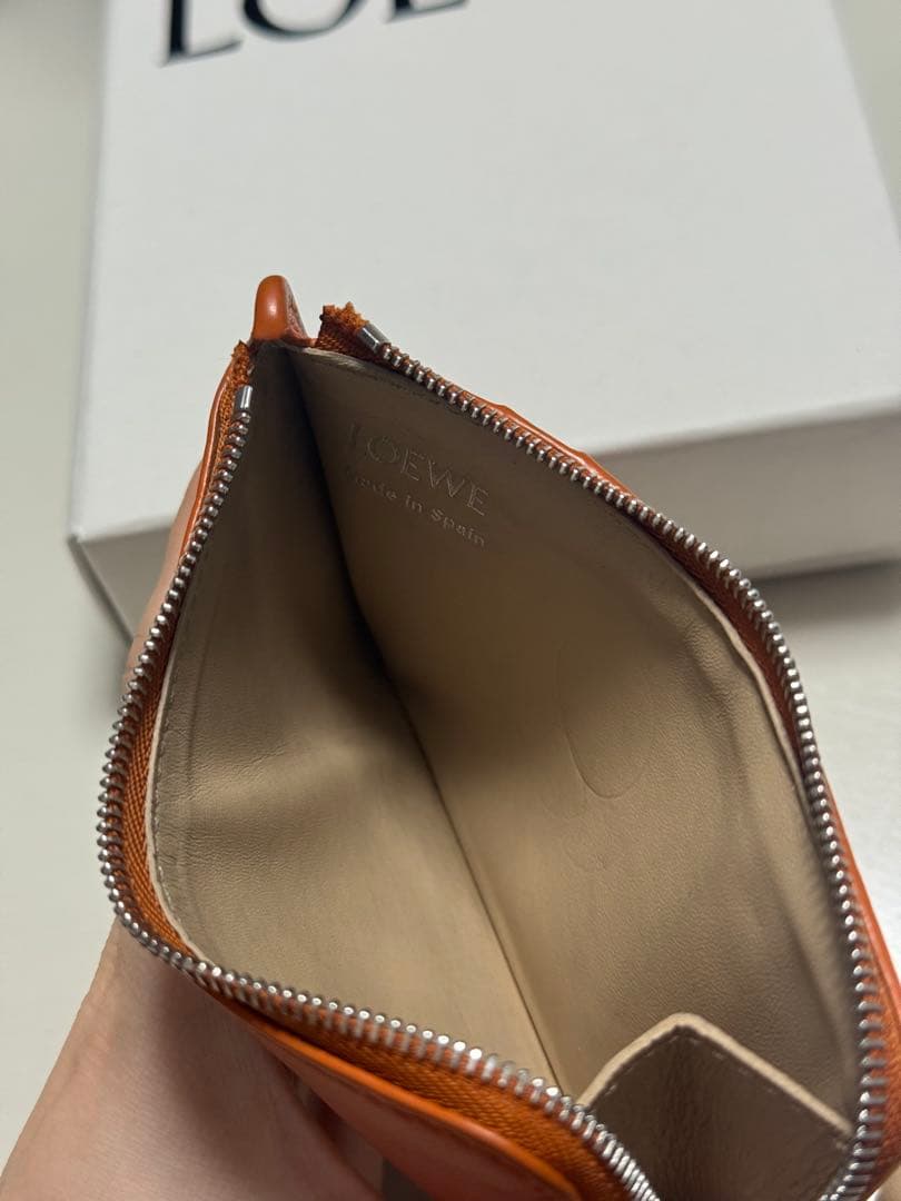 LOEWE オレンジレザーケース　カードケース