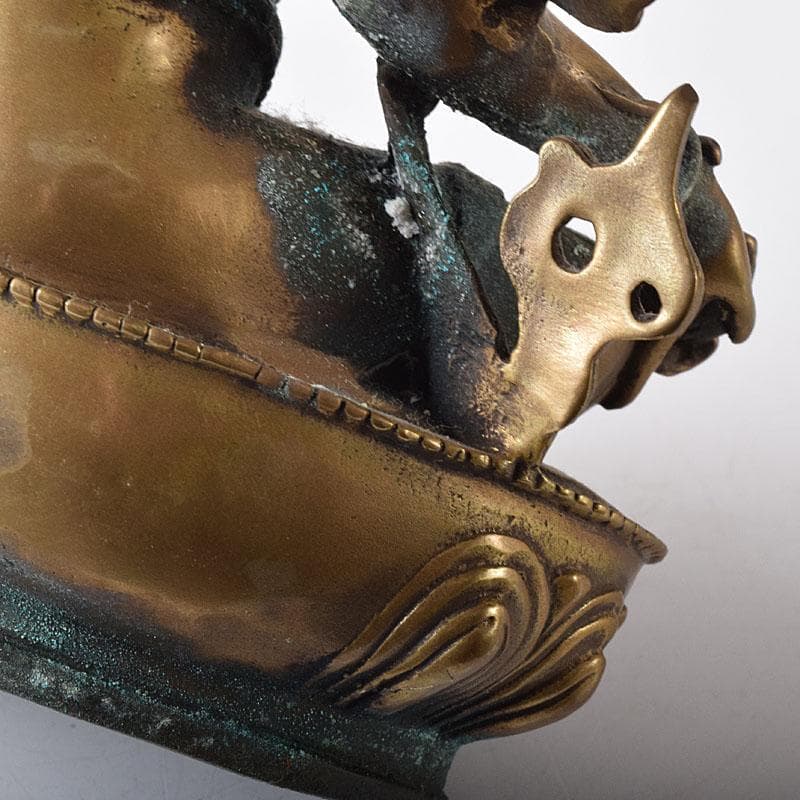 中国　古銅鍍金　チベット仏　仏像　置物　V　7770