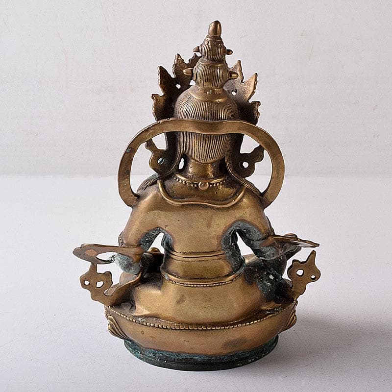 中国　古銅鍍金　チベット仏　仏像　置物　V　7770