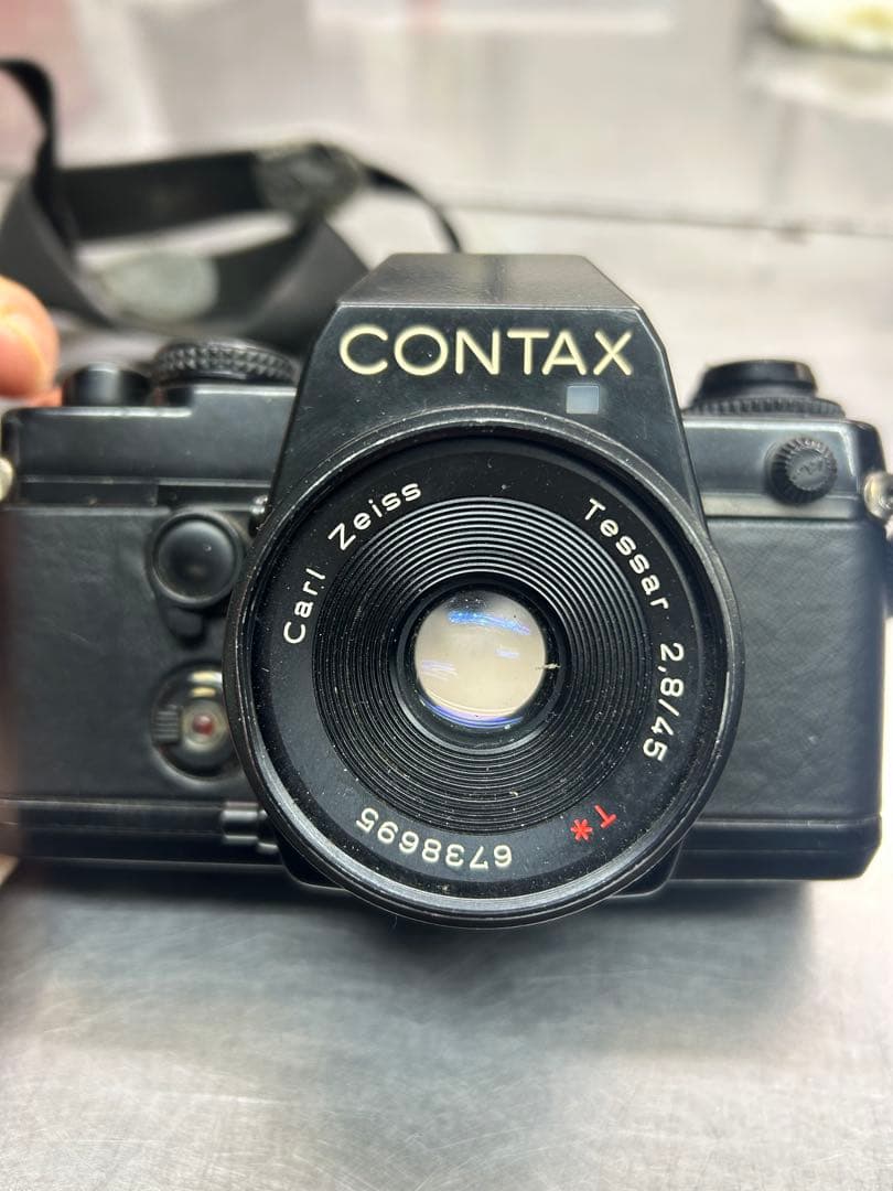 ジャンク品CONTAX 一眼レフカメラCarl ZeissTessar28/45 Zeiss Ikon Contax I type A Camera Black Paint +Carl Zeiss Jena
