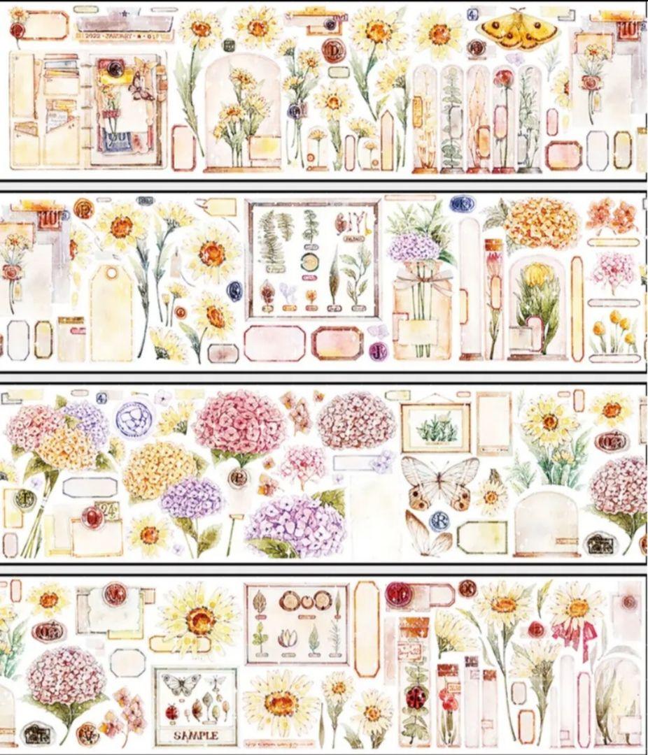 M1278.一木一横 硫晶翠蝶 マスキングテープ 贝壳光PET テープ