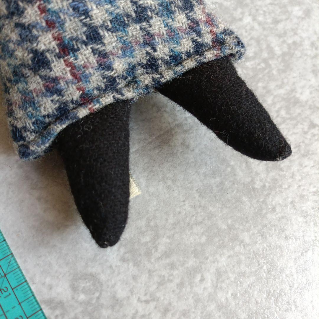 アメリカ製　ヴィンテージ　ぬいぐるみ　かわいい　黒色　チェック　うさぎ　レトロ