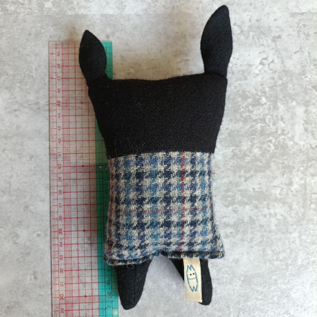 アメリカ製　ヴィンテージ　ぬいぐるみ　かわいい　黒色　チェック　うさぎ　レトロ