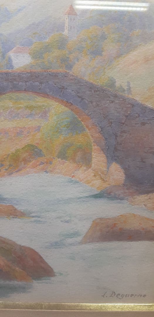 印象派 レオ·デグクレーナ 風景画 (1870-1941) アンティーク