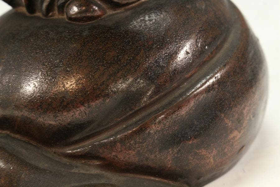 古備前 寿老 置物 美品(K-A907)