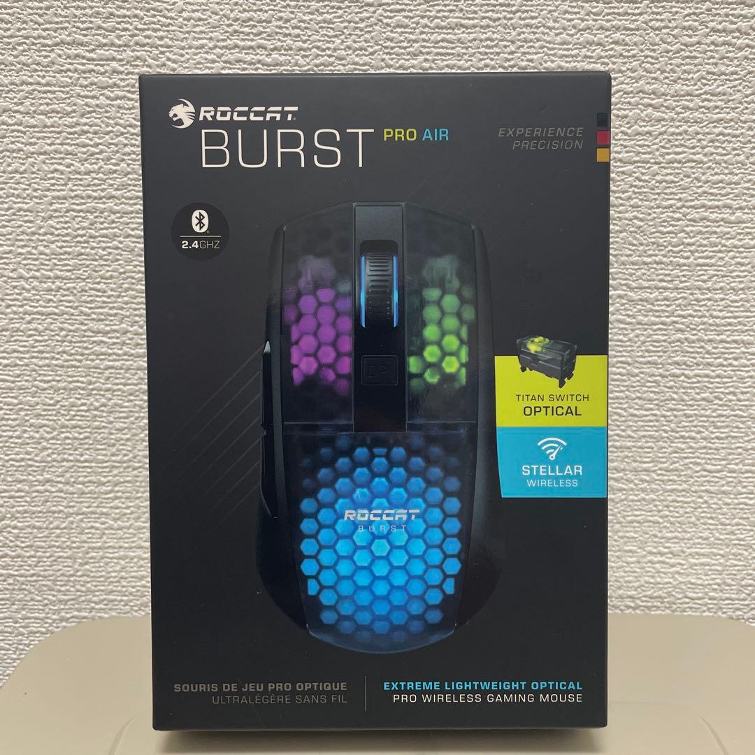 ROCCAT BURST PRO AIR ワイヤレスゲーミングマウス ROCCAT Burst Pro Air Lightweight Wireless PC Gaming Mouse, Optical