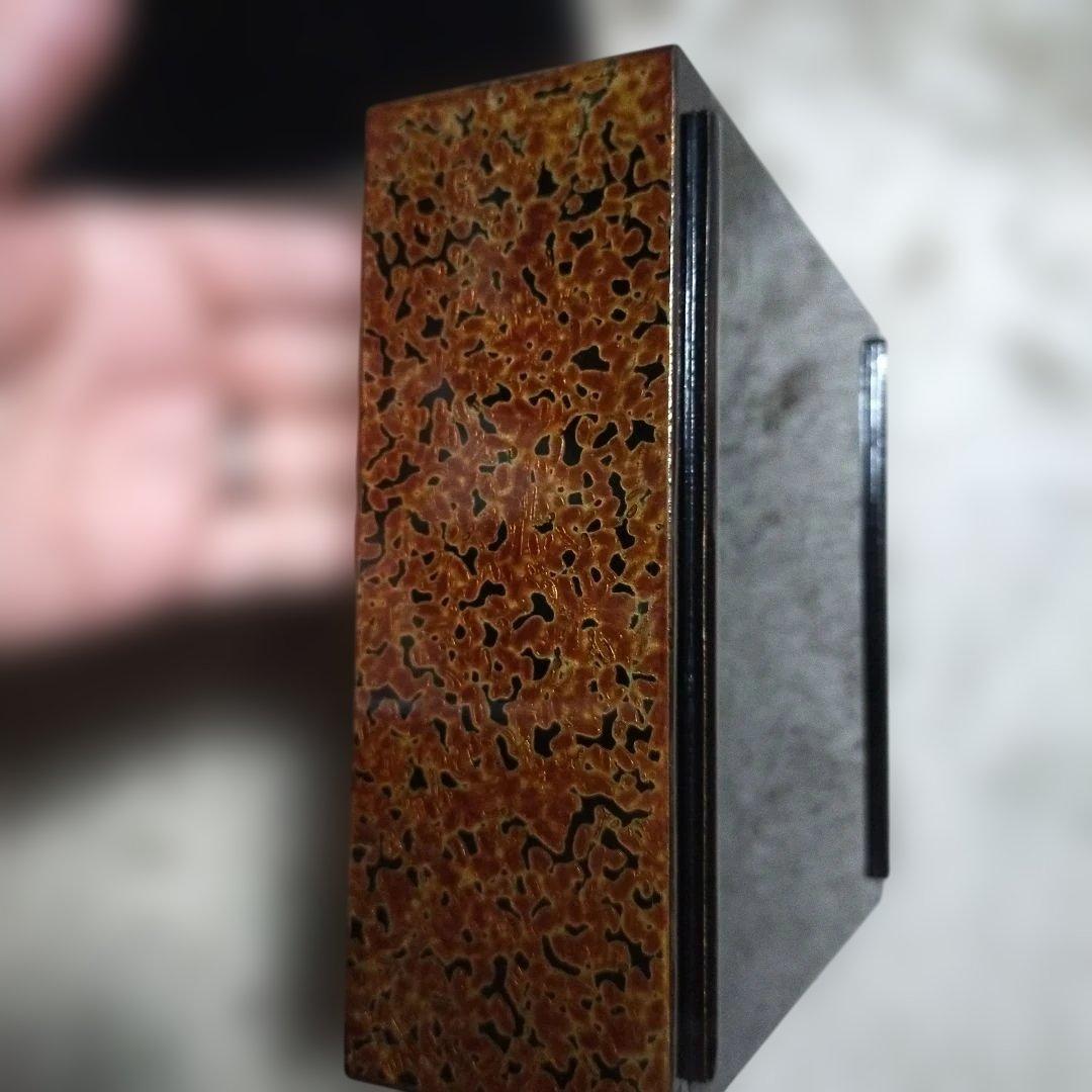 昭和　レトロ　津軽塗　重箱 金色と茶色の模様