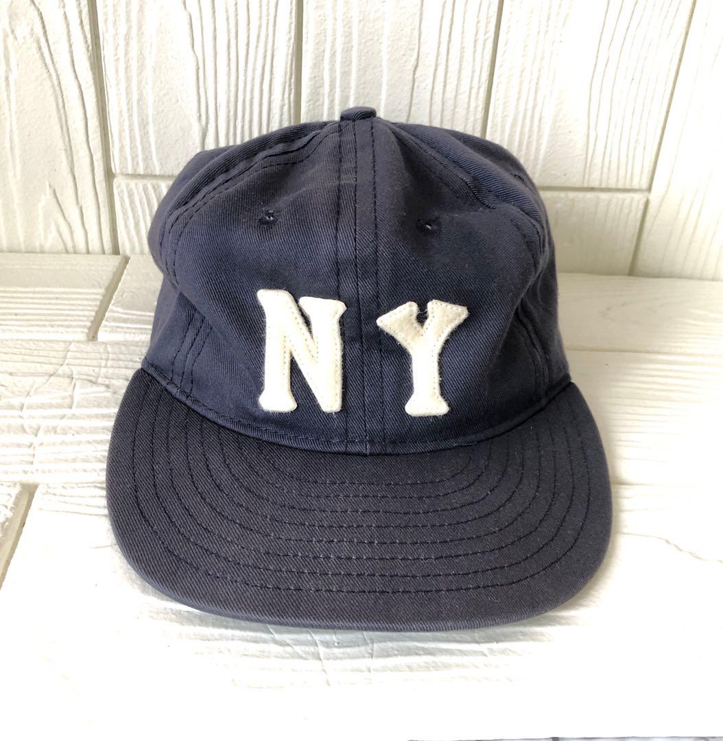EBBETS FIELD FLANNELS キャップ USA製 NY ネイビー
