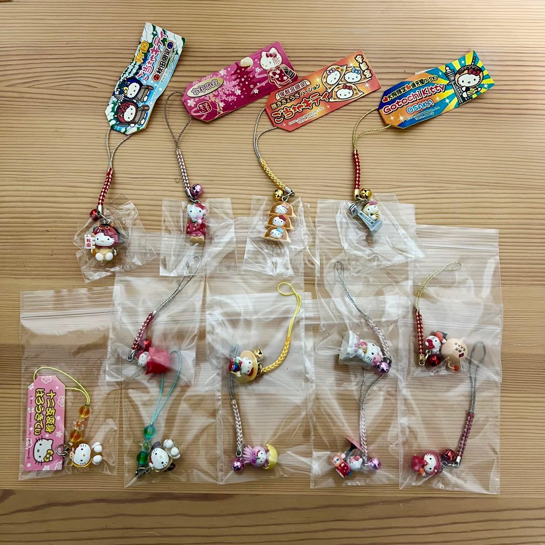 ご当地ハローキティ ストラップ 68個セット まとめ売り