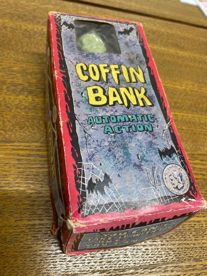 COFFIN BANK 骸骨デザイン 機械式ワインドアップ