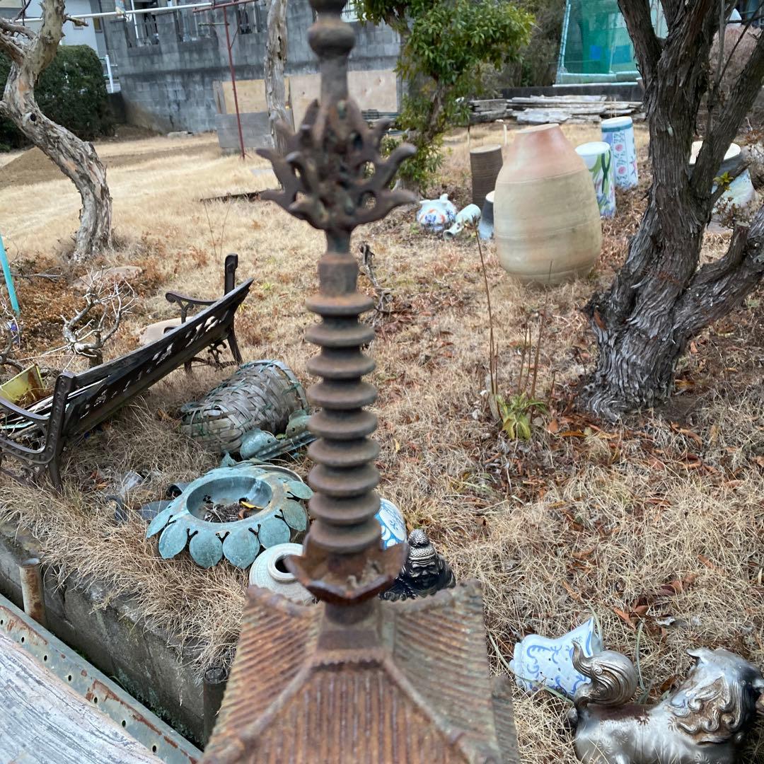 五重塔 置物 鉄製 高さ約80cm ガーデニング - メルカリ