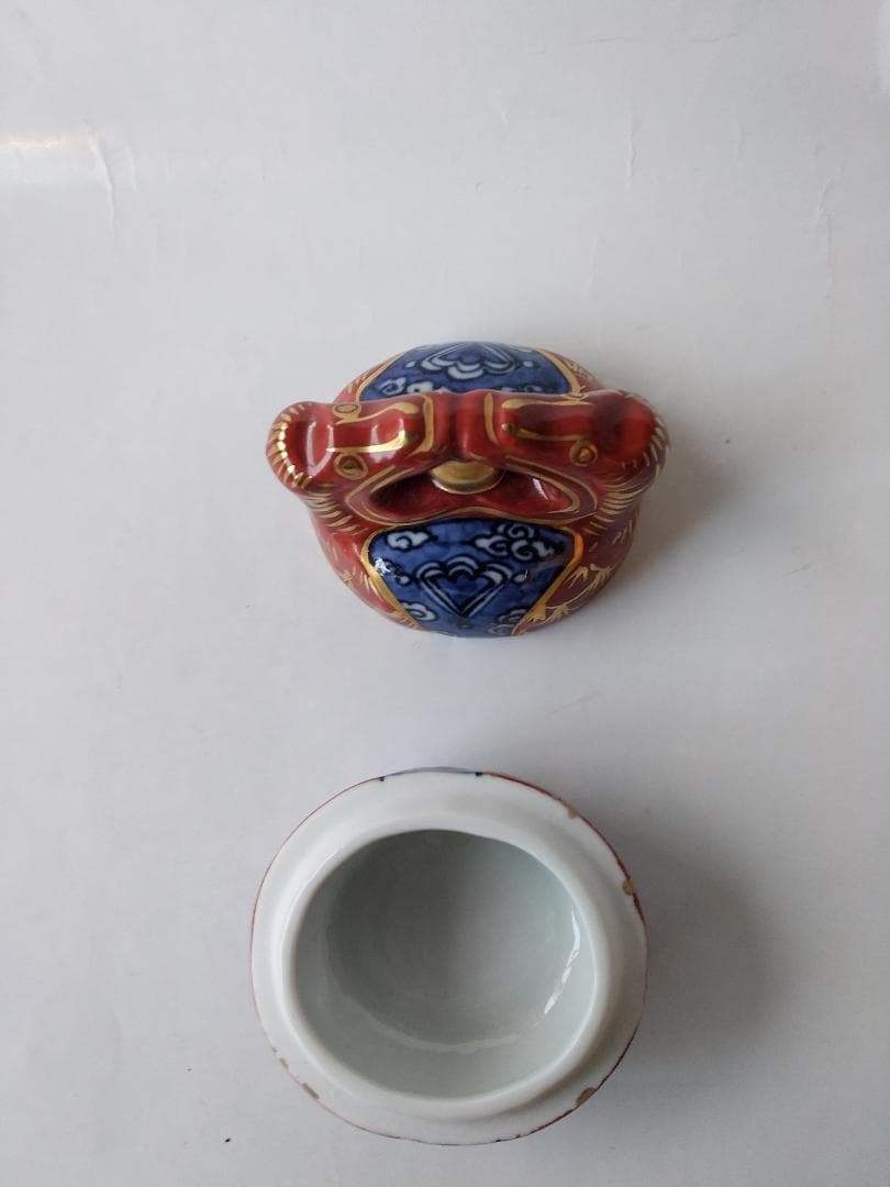 平安 高野昭阿弥 作 宝襴手 木魚香合 茶道具 懐石道具 香合 共箱 新品