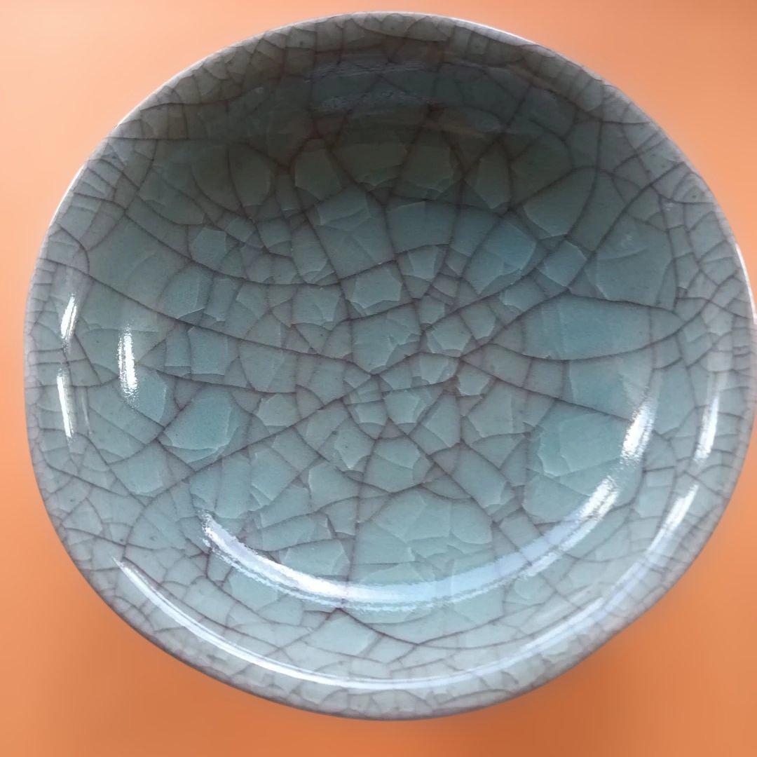 有田伊万里鍋島焼 青螺 高台 デザート皿 鉢 青磁 貫入 - メルカリ