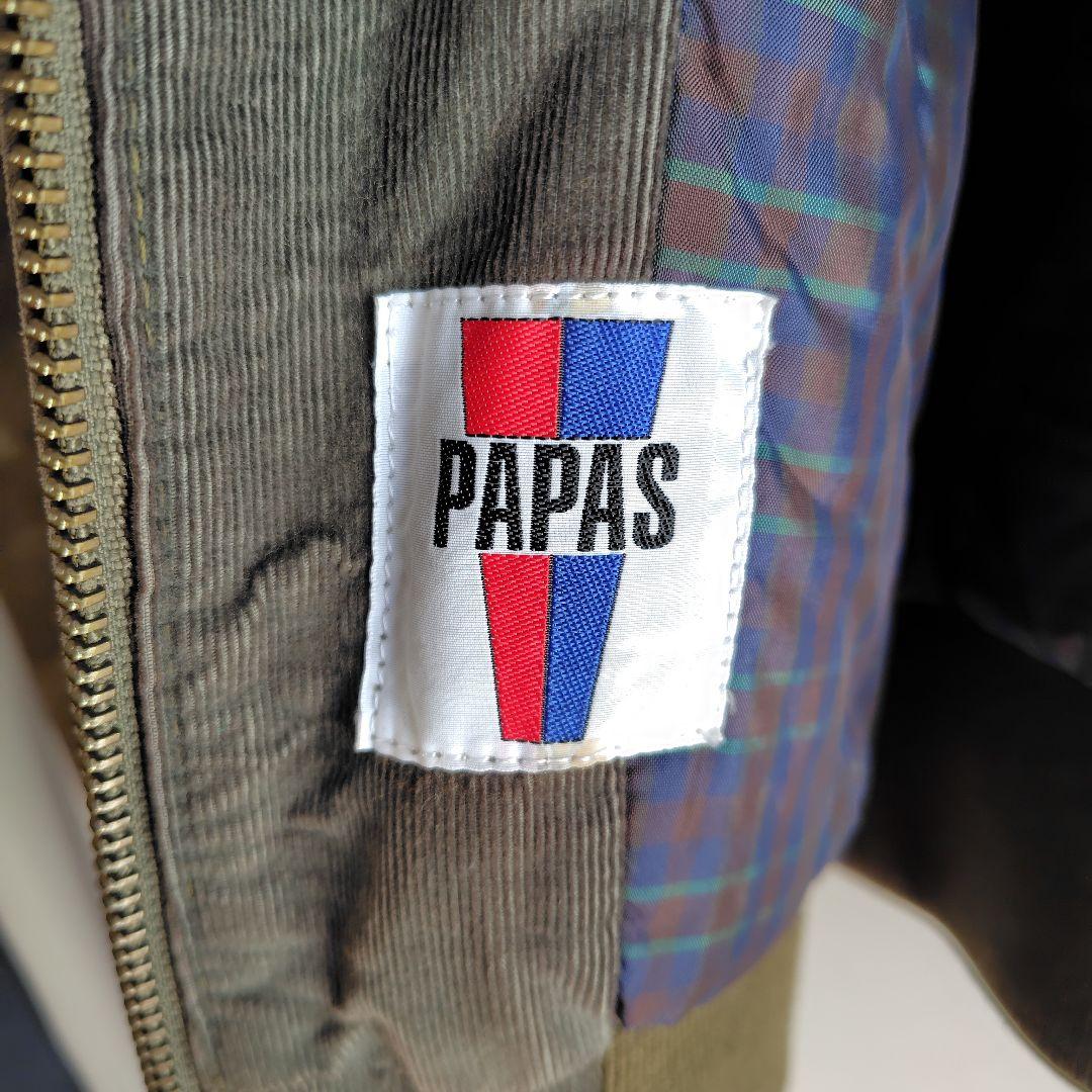 Papas 豚革ボア付きフライトジャケット　サイズＭ