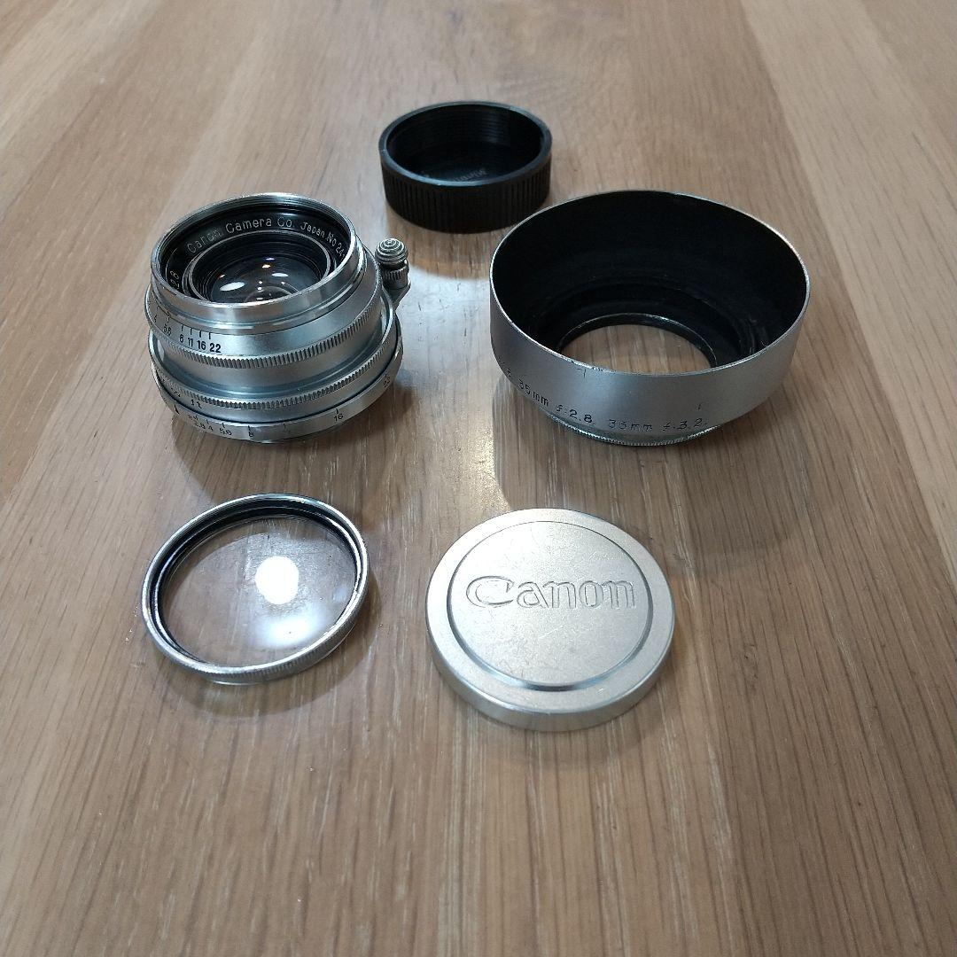 キャノン-L 35mmF2.8純正メタルフード付き CANON-L 50mmF1.8オール
