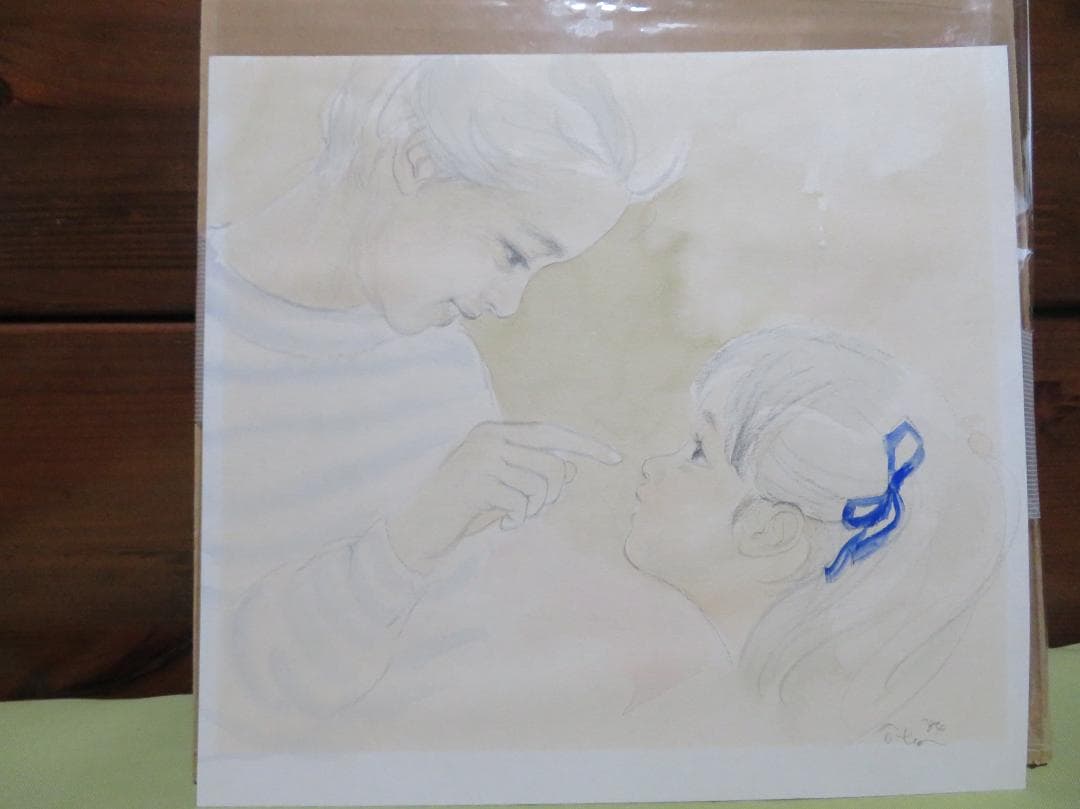 ◆ おおた慶文　「おかあさん」（仮題）  肉筆原画　水彩画 ◆