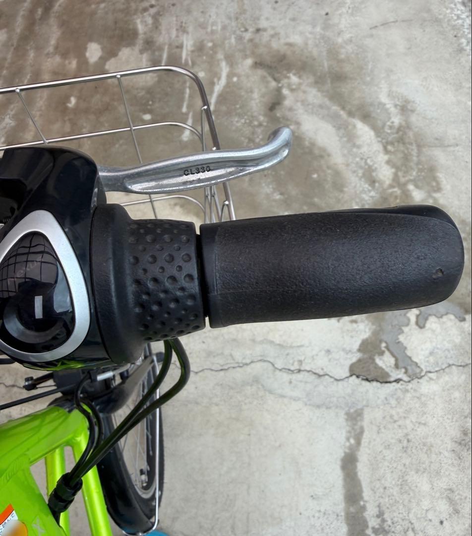 電動アシスト自転車 ヤマハPAS-CITYX バスケット付き グリーン