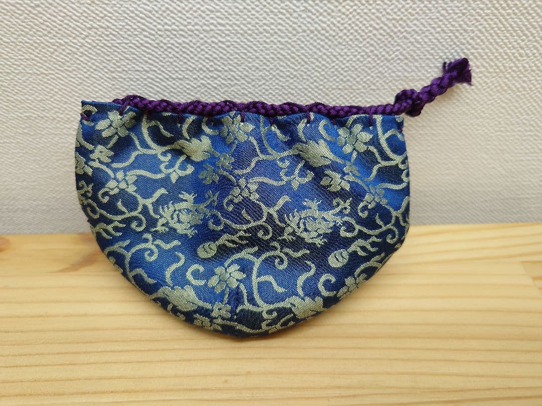 送料込【逢絢亭・新品】茶道具 三つ組仕覆 正絹 牡丹鳥緞子 Amazon｜【