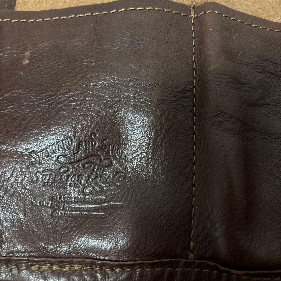 絶*ン様 TSL シュペリオールレイバー レザーロールペンケース ダークブラウン