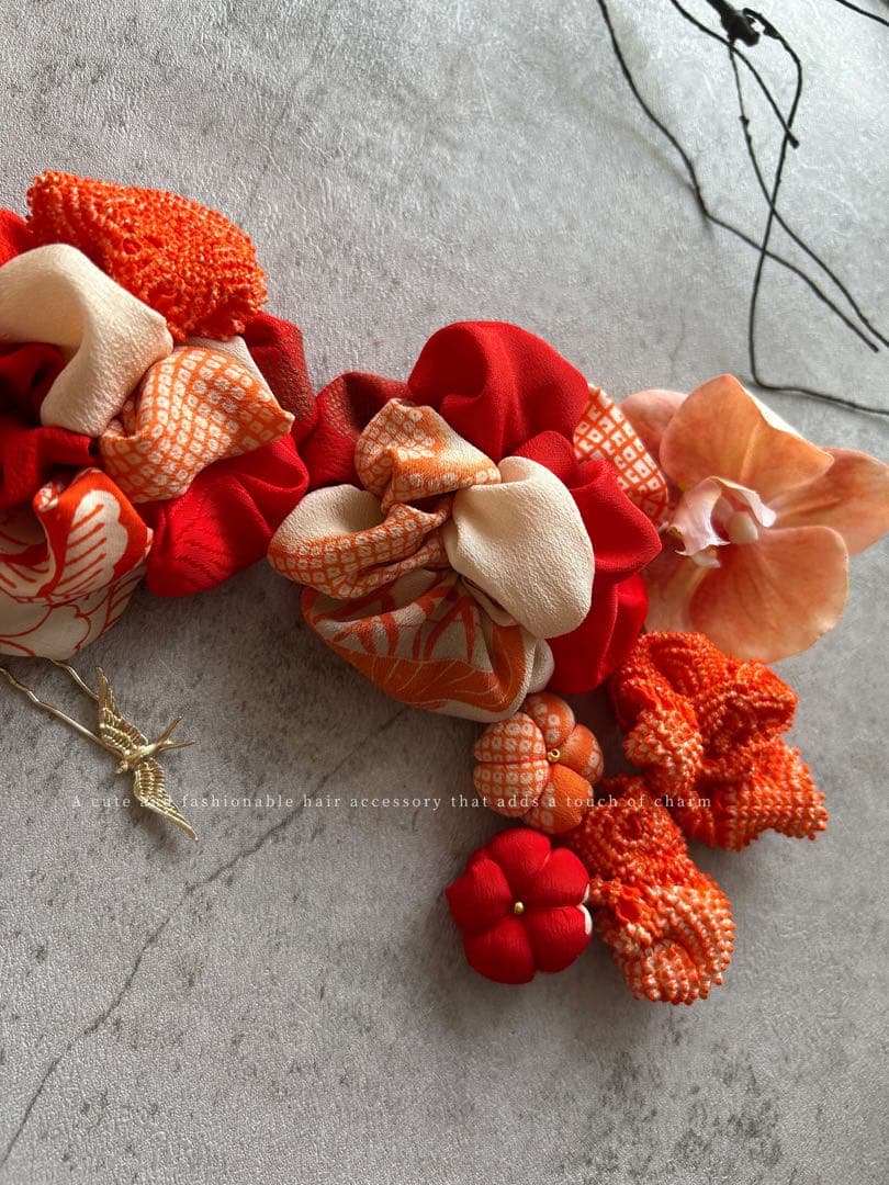 g*2様 七五三　七五三髪飾り　ヘッドドレス　着物髪飾り　リメイク髪飾り　044