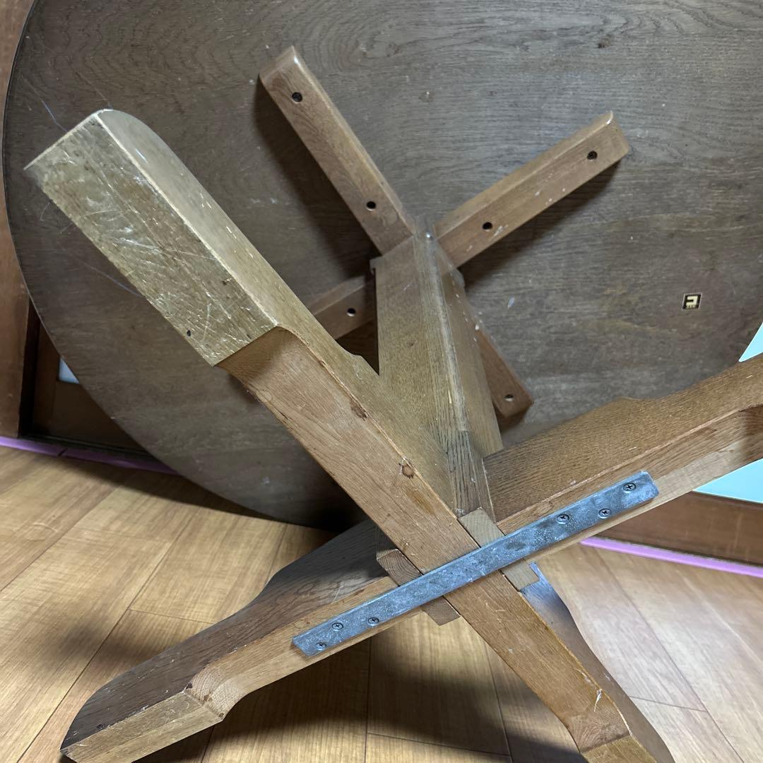 【レトロ】コスガ　ラウンドダイニングテーブル　丸テーブル