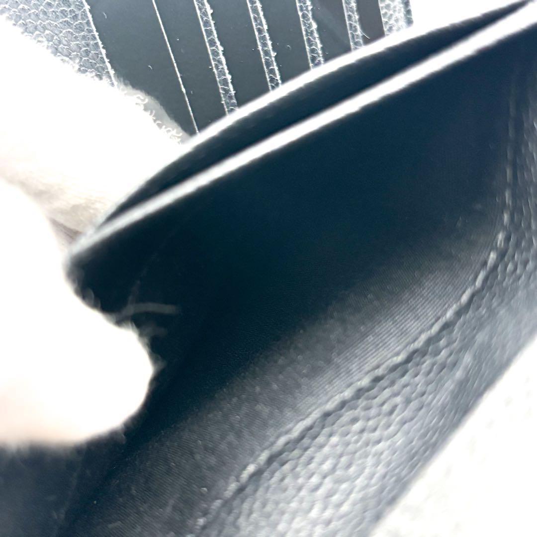 【超極美品✨】シャネル 財布 デカココ キャビア 三つ折 付属有