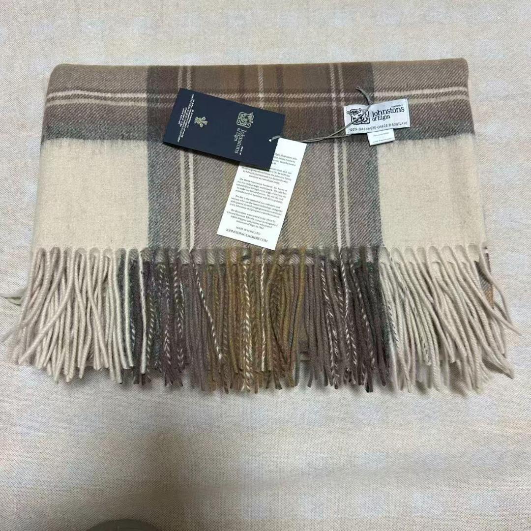 m*o様 Johnstons ジョンストンズ カシミア 大判 チェック ストール Johnstons of Elgin（ジョンストンズ オブ エルガン） ジョンストンズ