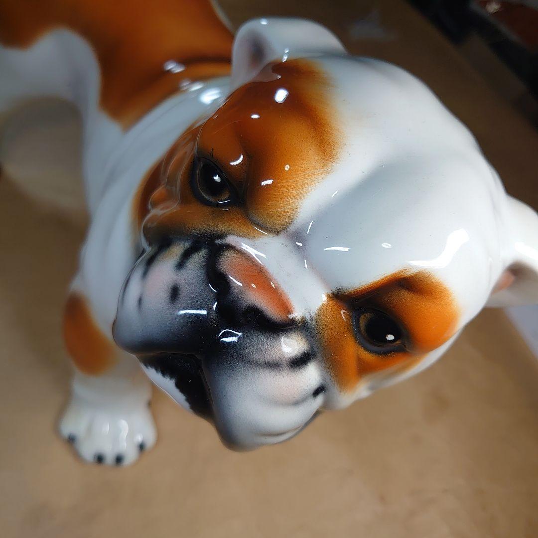 ブルドッグ　オブジェ　イタリア　陶器