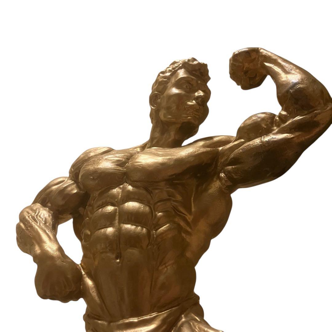 希少 ボディビルダー像 マッスル 筋肉美 ボディビル トロフィー USA製 黄金