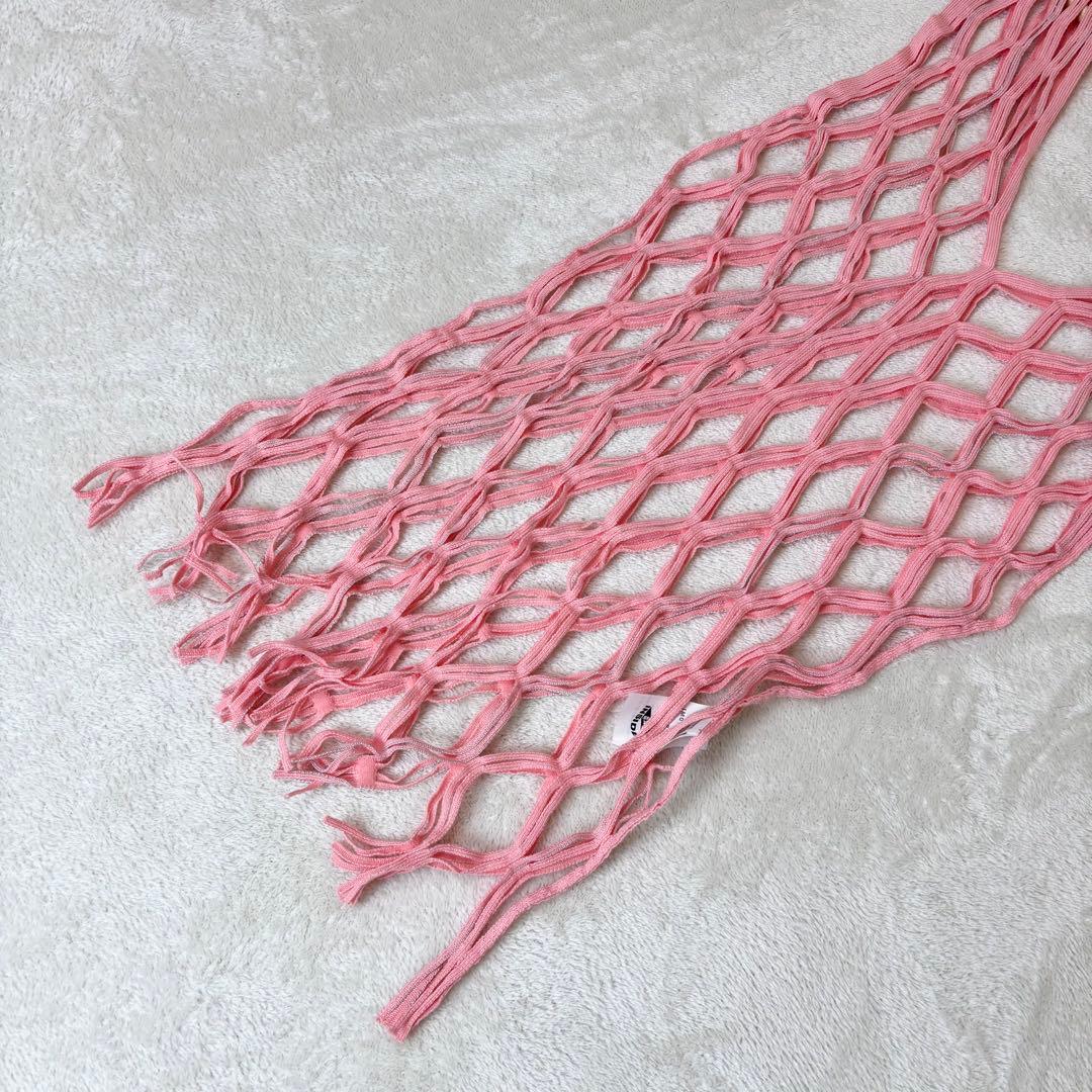 美品✨ISSEY MIYAKE ストレッチネット ノースリーブ　ベスト　ピンク