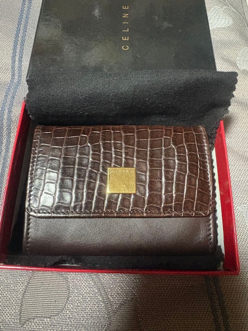CELINE ブラウンレザー ケース