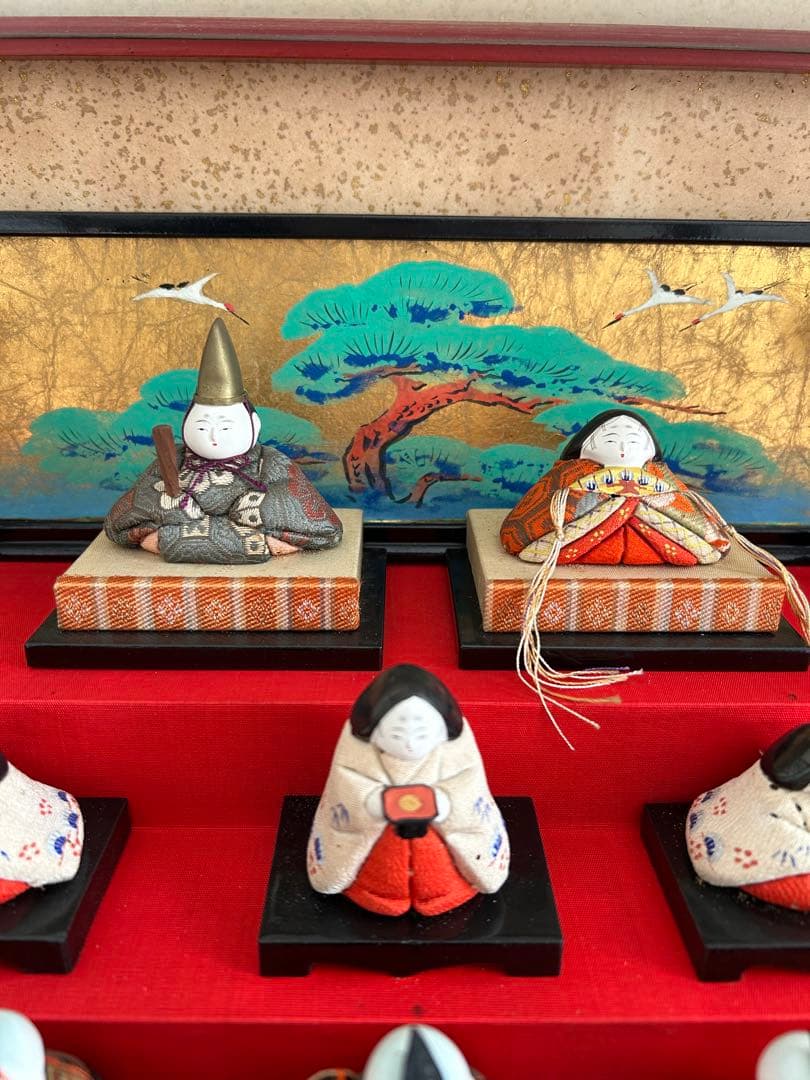 豆雛　雛人形　ガラスケースはおまけです