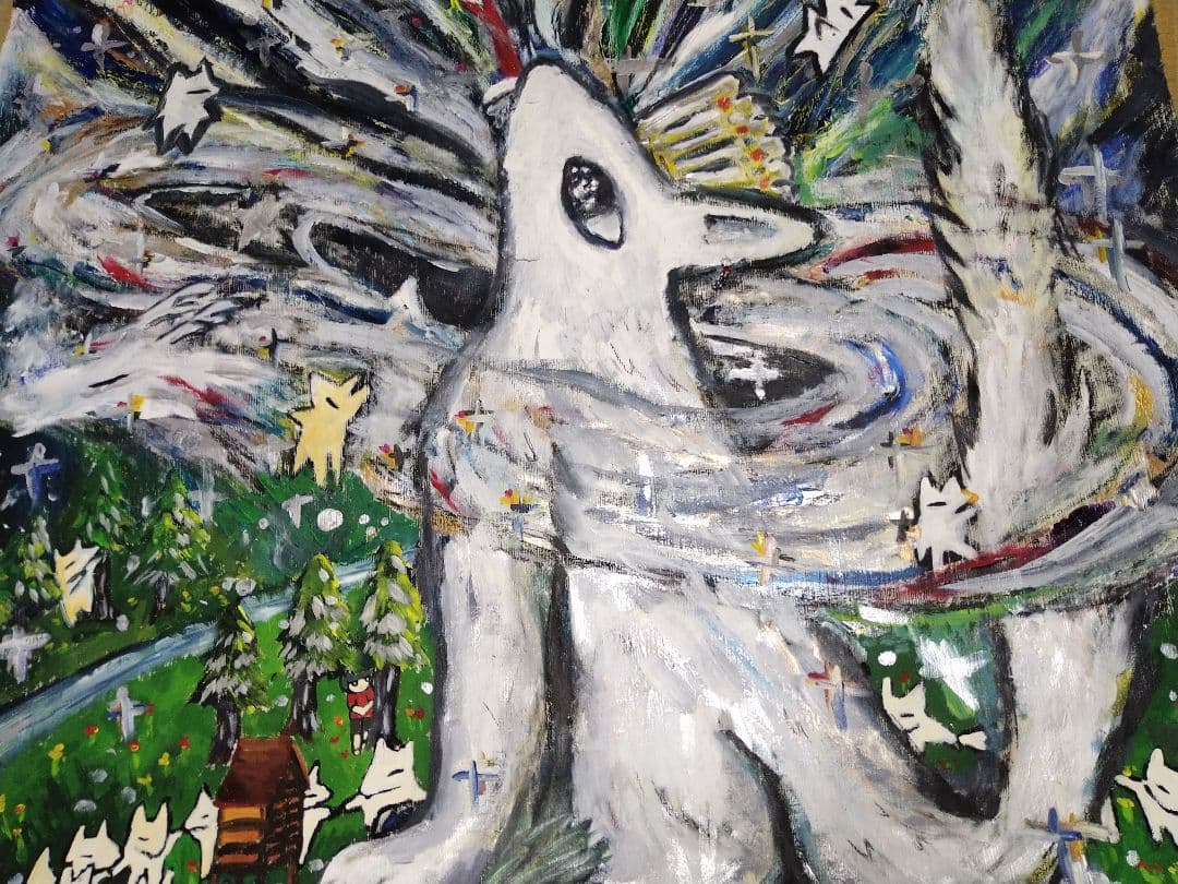 『祀りの集』浜川晴名/絵画、アート、50号、 真作、原画