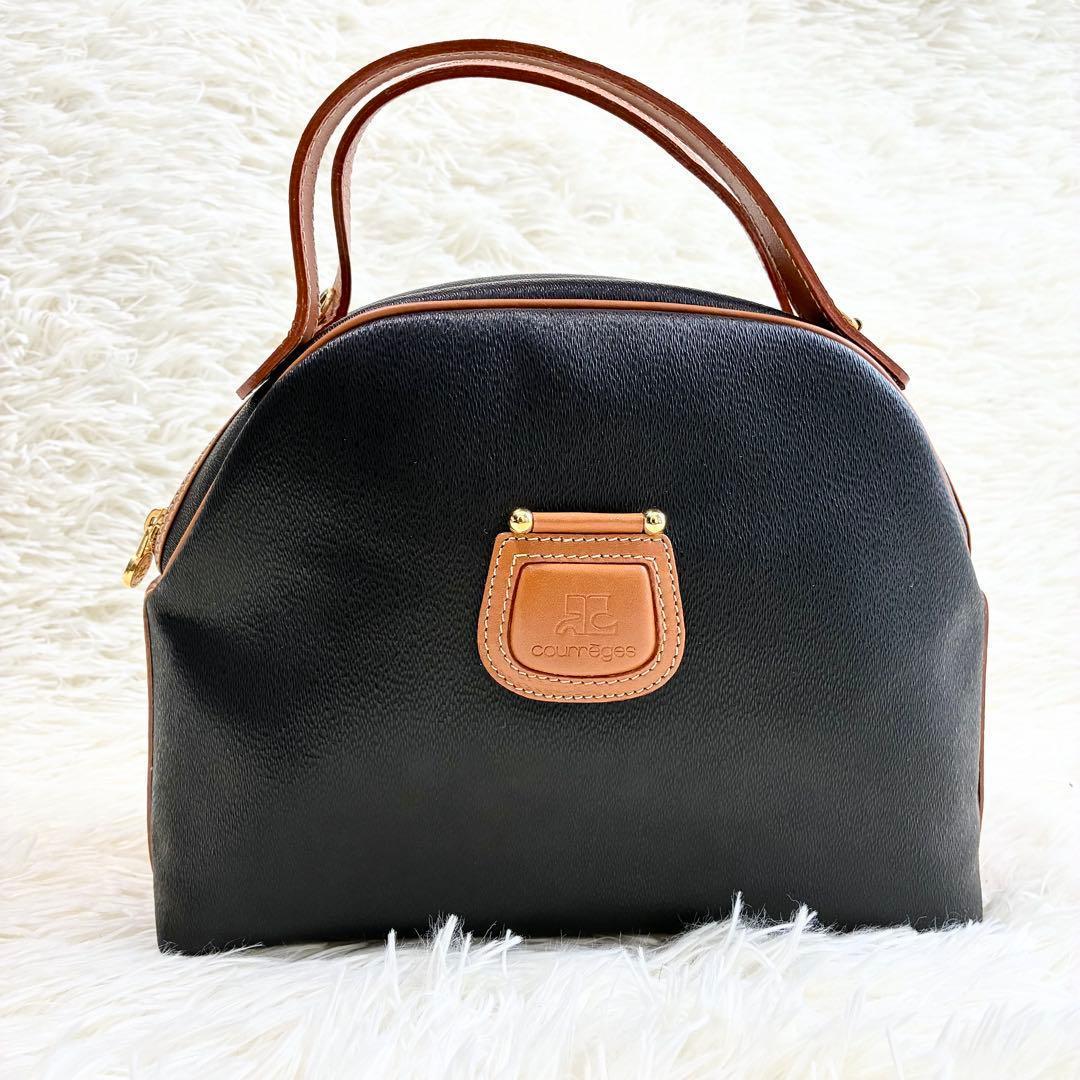 美品✨courreges ショルダーバッグ ハンドバッグ 2way レザー