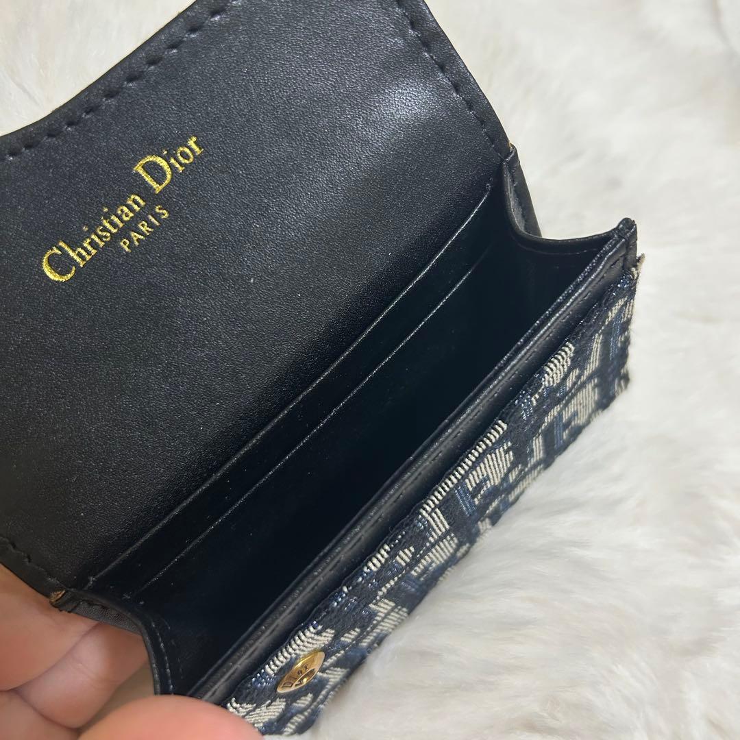Christian Dior ミニ財布 ネイビー/ベージュ