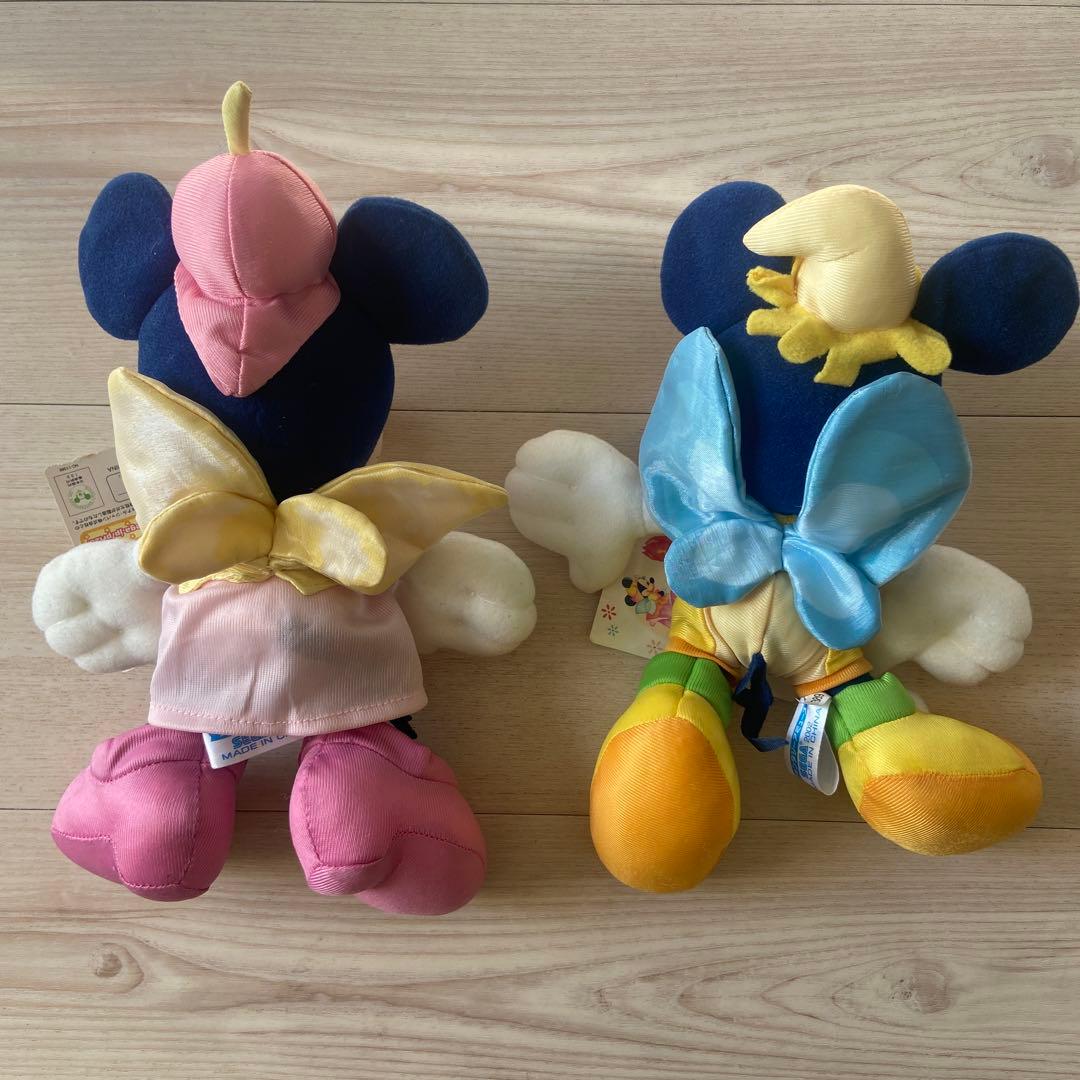 ディズニーSEGA ミッキー ミニー　ぬいぐるみ　レトロ　フラワーファンタジー