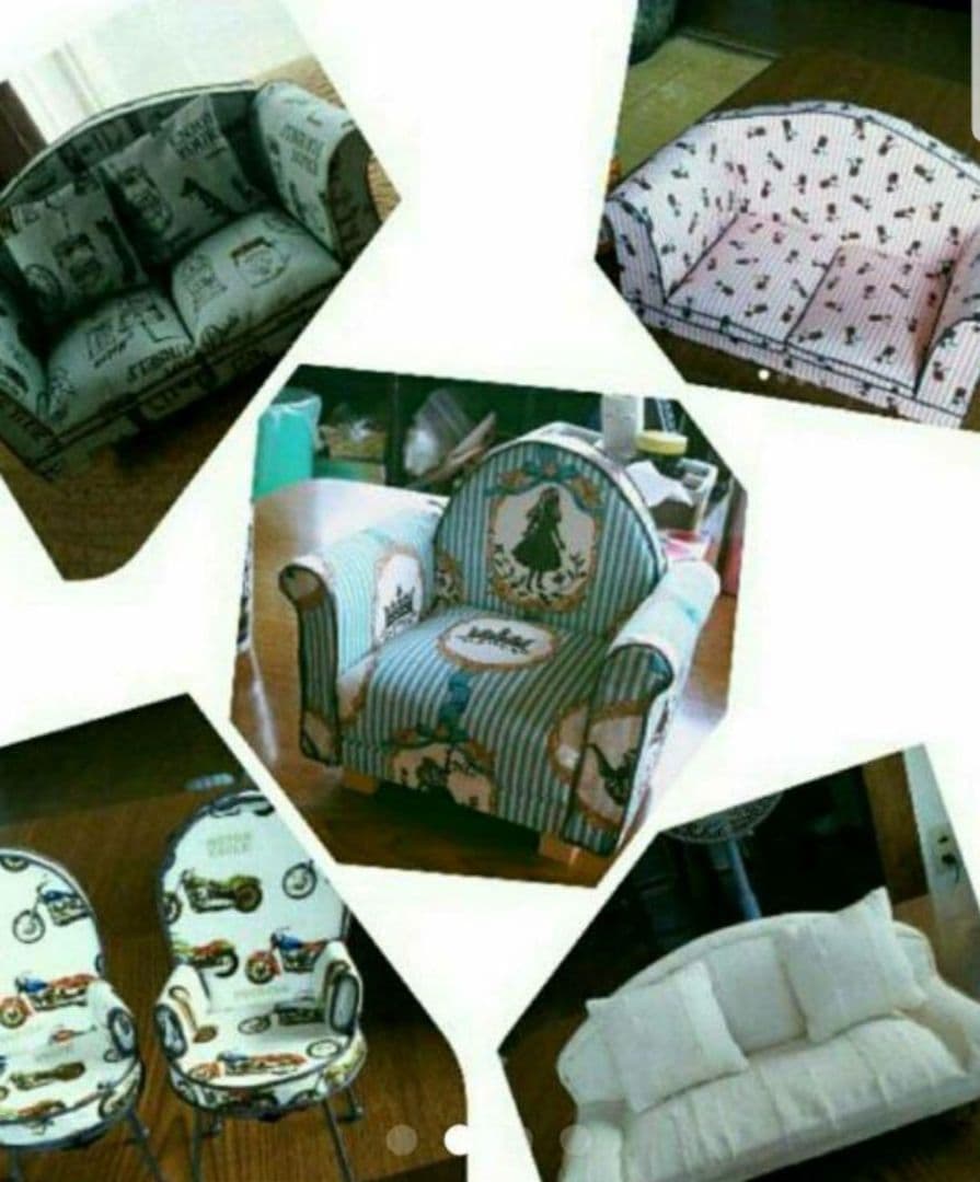 ブライスリカちゃんドルフィードール用ミニチュアソファーオーダー見本